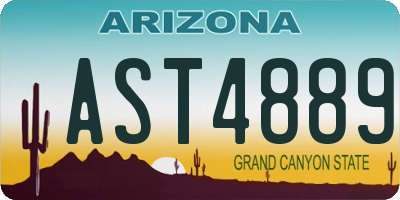 AZ license plate AST4889