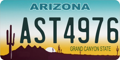 AZ license plate AST4976