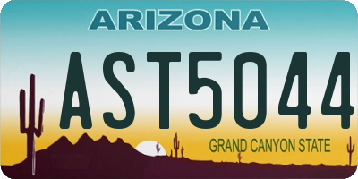 AZ license plate AST5044