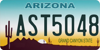 AZ license plate AST5048
