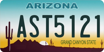 AZ license plate AST5121