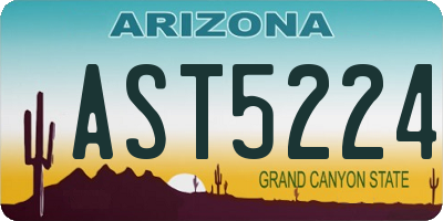 AZ license plate AST5224