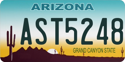 AZ license plate AST5248