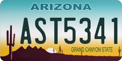 AZ license plate AST5341