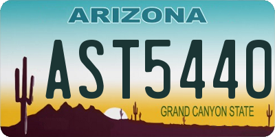 AZ license plate AST5440