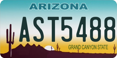 AZ license plate AST5488