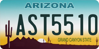 AZ license plate AST5510