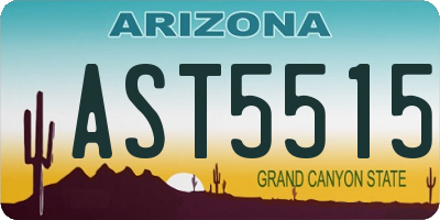 AZ license plate AST5515