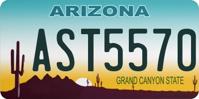 AZ license plate AST5570
