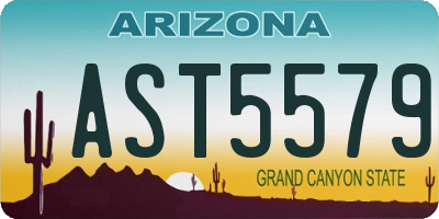 AZ license plate AST5579