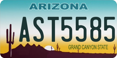 AZ license plate AST5585