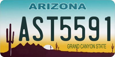 AZ license plate AST5591