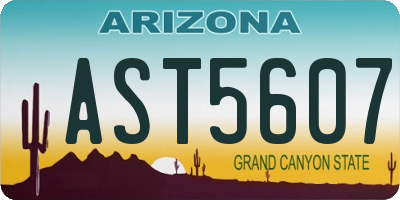 AZ license plate AST5607