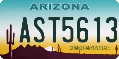 AZ license plate AST5613