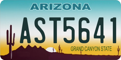 AZ license plate AST5641