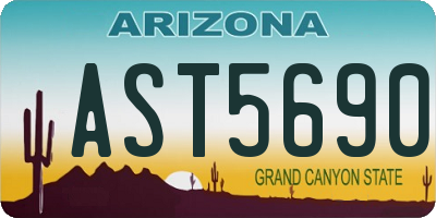 AZ license plate AST5690