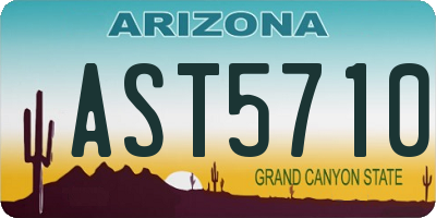 AZ license plate AST5710