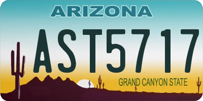 AZ license plate AST5717