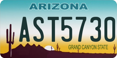 AZ license plate AST5730