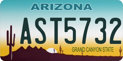 AZ license plate AST5732