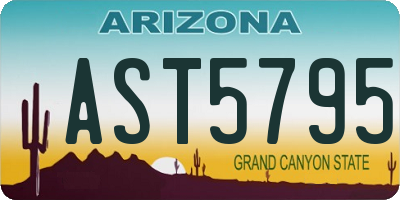 AZ license plate AST5795