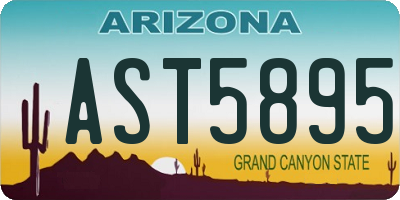 AZ license plate AST5895