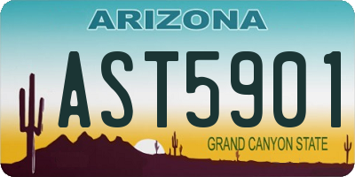 AZ license plate AST5901