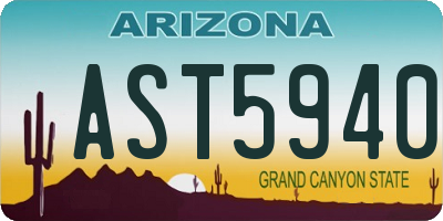 AZ license plate AST5940