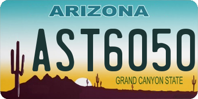 AZ license plate AST6050