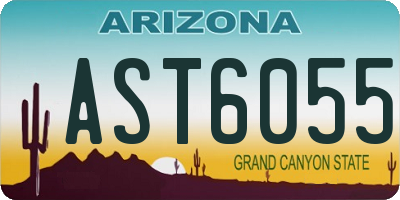 AZ license plate AST6055