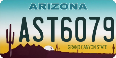 AZ license plate AST6079