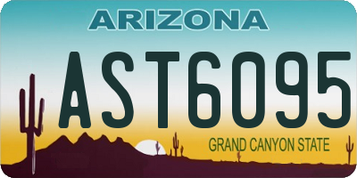 AZ license plate AST6095
