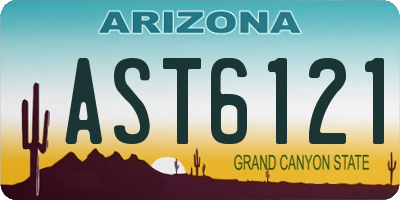 AZ license plate AST6121