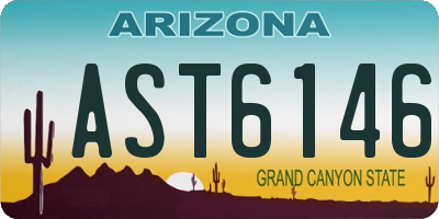 AZ license plate AST6146