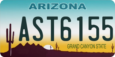 AZ license plate AST6155