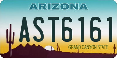 AZ license plate AST6161