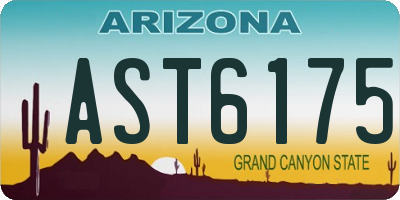 AZ license plate AST6175