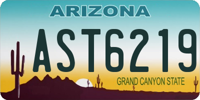 AZ license plate AST6219