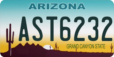 AZ license plate AST6232