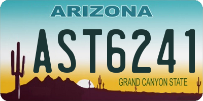 AZ license plate AST6241