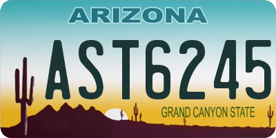 AZ license plate AST6245