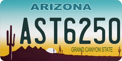 AZ license plate AST6250