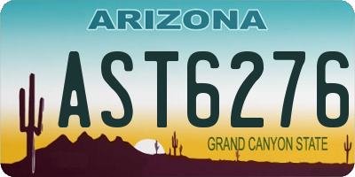 AZ license plate AST6276