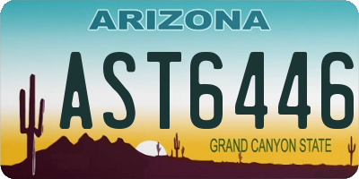 AZ license plate AST6446