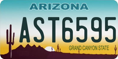 AZ license plate AST6595