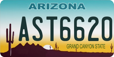 AZ license plate AST6620
