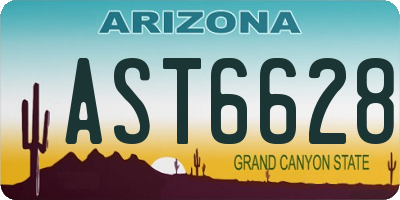 AZ license plate AST6628
