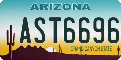 AZ license plate AST6696