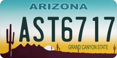 AZ license plate AST6717