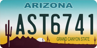 AZ license plate AST6741